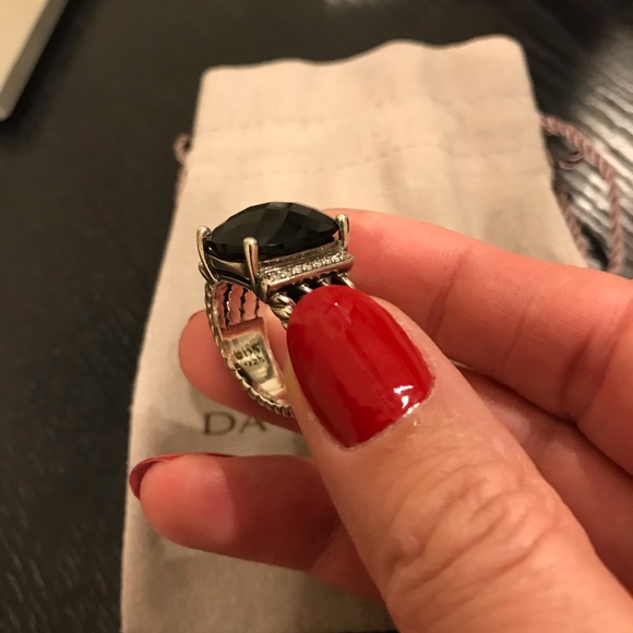 DY Wheaton Black Onyx And Diamond Ring - Picture 5 of 6